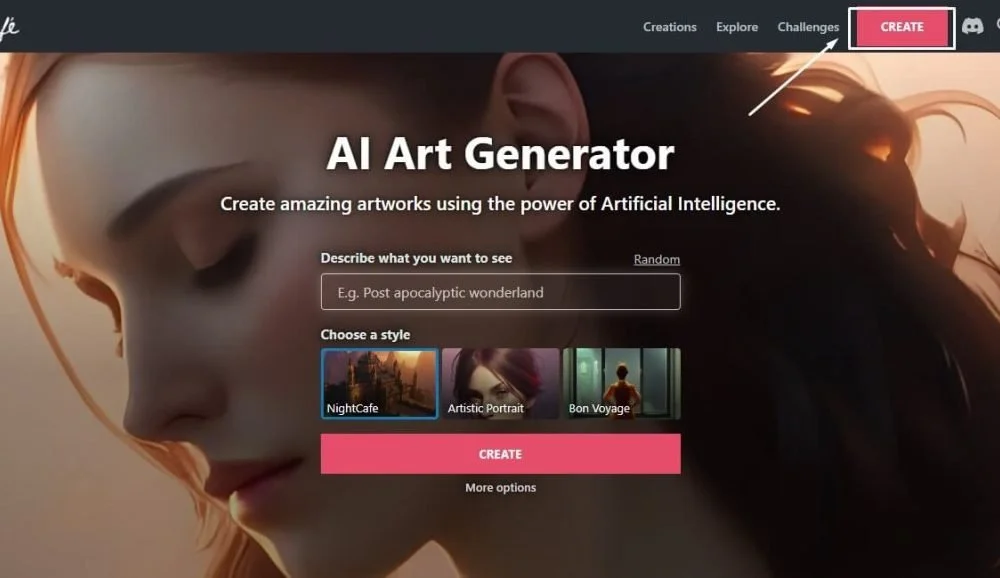 NightCafe Studio screenshot